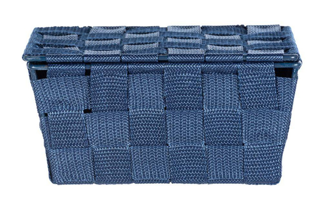 Coș de baie cu capac ADRIA, WENKO, bleumarin