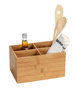 Organizator de baie TERRA cu 4 compartimente, bambus, WENKO