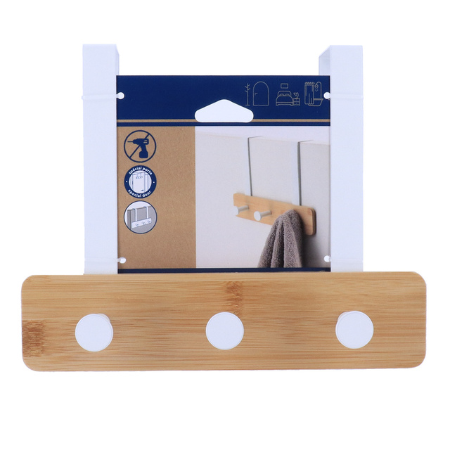 Suport metalic pentru ușă, 3 cârlige, 20 x 25 x 9 cm