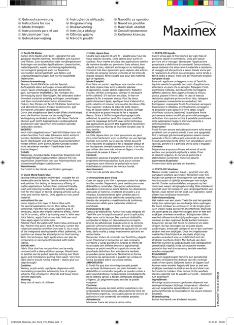 Adeziv pentru țesături reparatoare, 50 ml