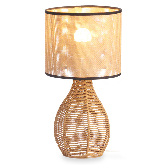 Lampa de noptiera cu abajur din tesatura vieneza, Ø 20 cm