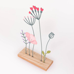 Decoratiune metalica flori de camp Florina, inaltime 28 cm