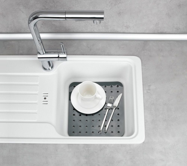 Covor de protecție pentru chiuvetă, gri, 31 x 27,5 cm, Wenko