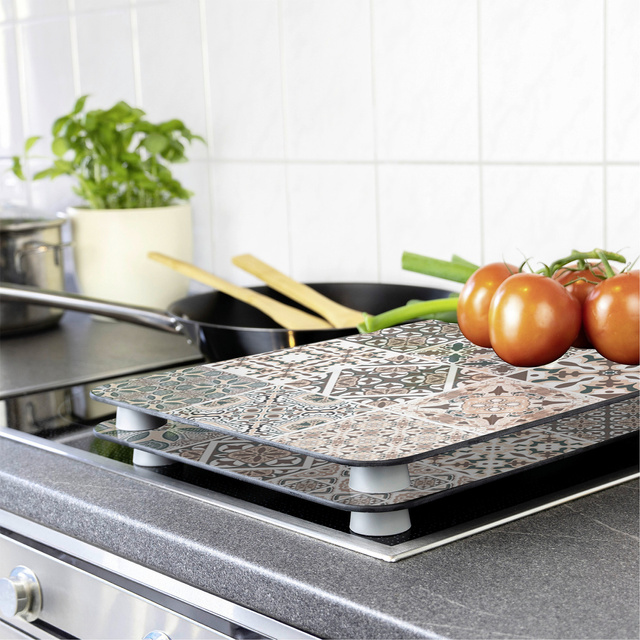 Plăci de sticlă pentru aragaz cu mozaic, 2 bucăți, WENKO, plăci