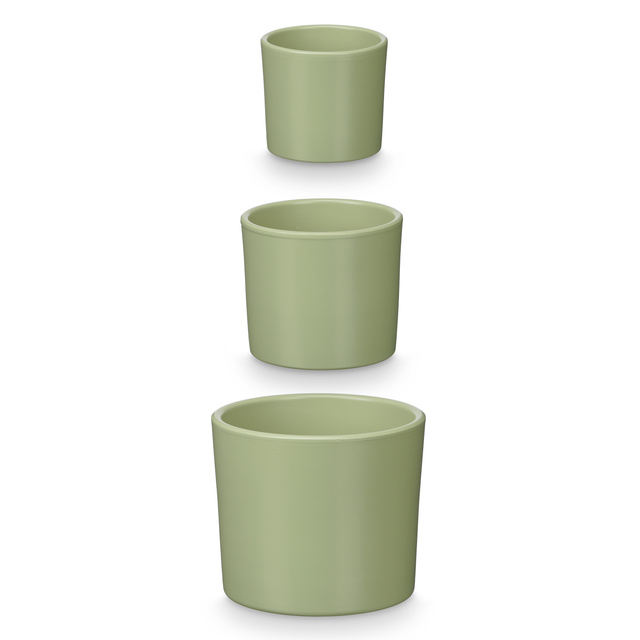 Ghivece ceramice, 3 buc, Ø 14, 17, 22 cm