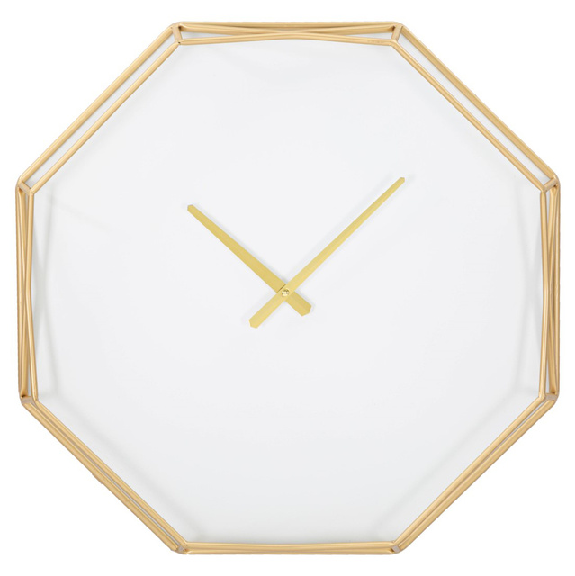 Ceas de perete octogonal în stil glamour, Ø 56 cm