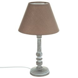 Lampa de podea cu baza din lemn