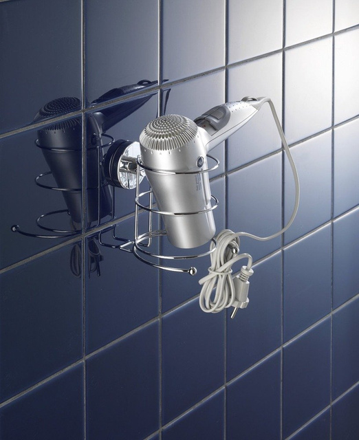 Suport pentru uscător de păr MILAZZO, Vacuum-Loc - oțel cromat, WENKO