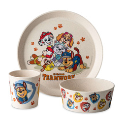 Set vesela pentru copii: farfurie, bol, cana CONNET Patrula cățelușilor, KOZIOL