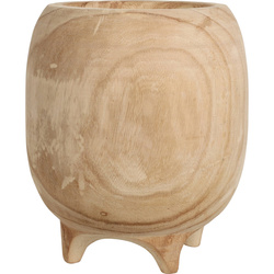 Ghiveci de flori cu picioare, lemn de paulownia, 27 cm