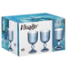 Set pahare de vin LINES din sticla canelata, 6 bucati, 260 ml