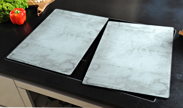 Protectie pentru plita XL, 2 bucati, imitatie beton, KESPER