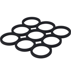 Tăviță din silicon pentru oală fierbinte, neagră