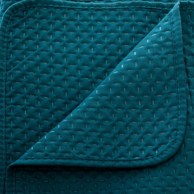 Cuvertură de pat DOLCE 240 x 260 cm, 2 fețe de pernă, culoare marină