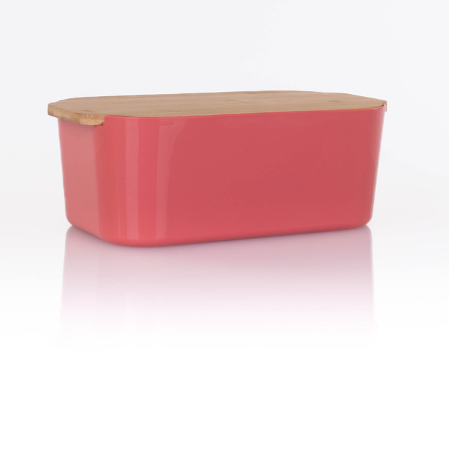 Cutie de paine cu capac din bambus, 33 x 18,5 x 12 cm