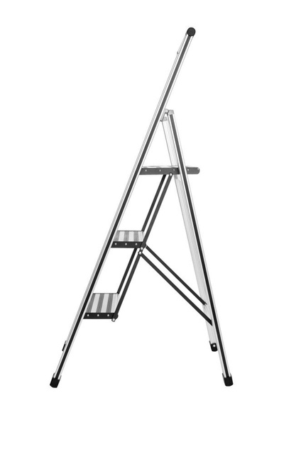 Scară din aluminiu, cu 3 trepte, WENKO, gri
