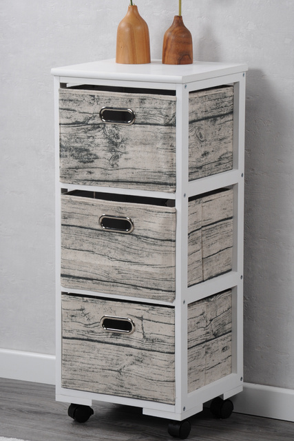 Raft pe roti, 3 compartimente textile, Kesper