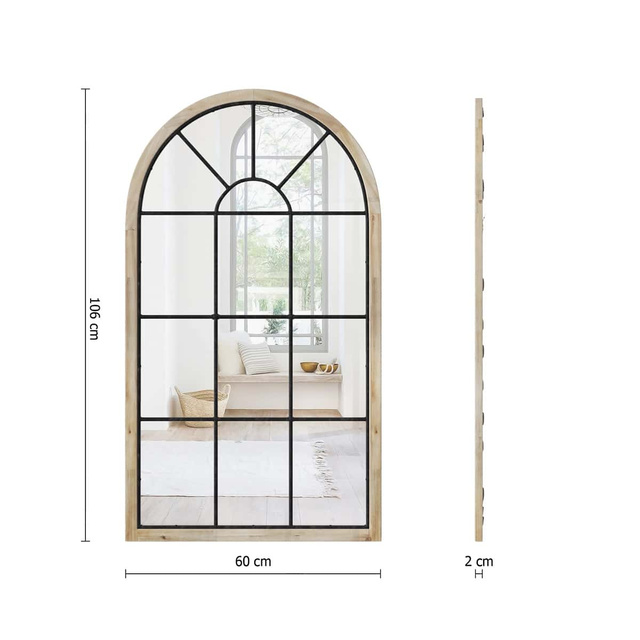 Oglinda cu vitralii Atmosphera Createur d'interieur, 106.5 x 60 cm