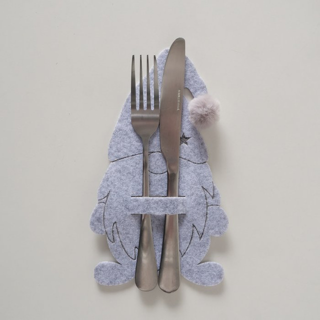 Buzunare din fetru pentru tacâmuri GNOMI, 4 buc.