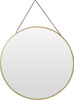 Oglinda rotunda Home Styling Collection, 29 cm, Auriu