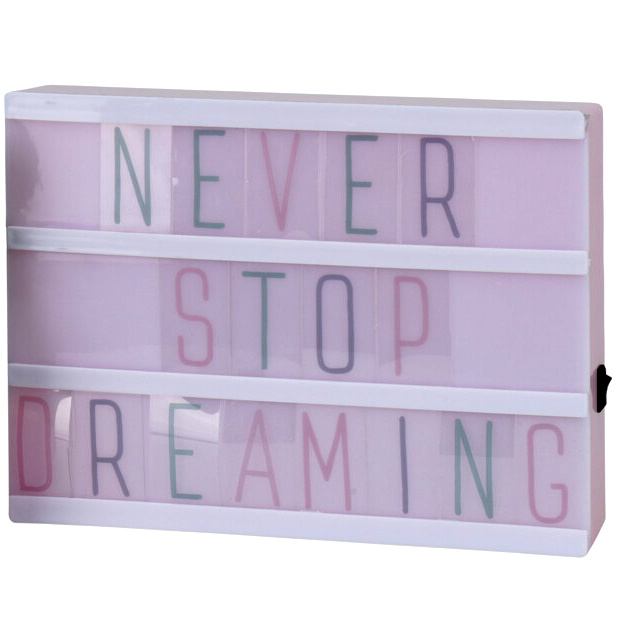 Tablă iluminată cu litere, LED, 21 x 16 cm