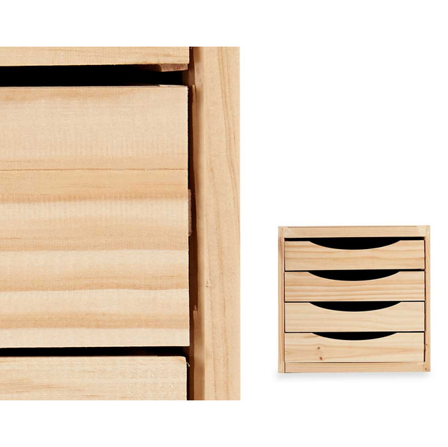 Organizator din lemn MINI, 3 sertare, 29 x 30 x 39 cm