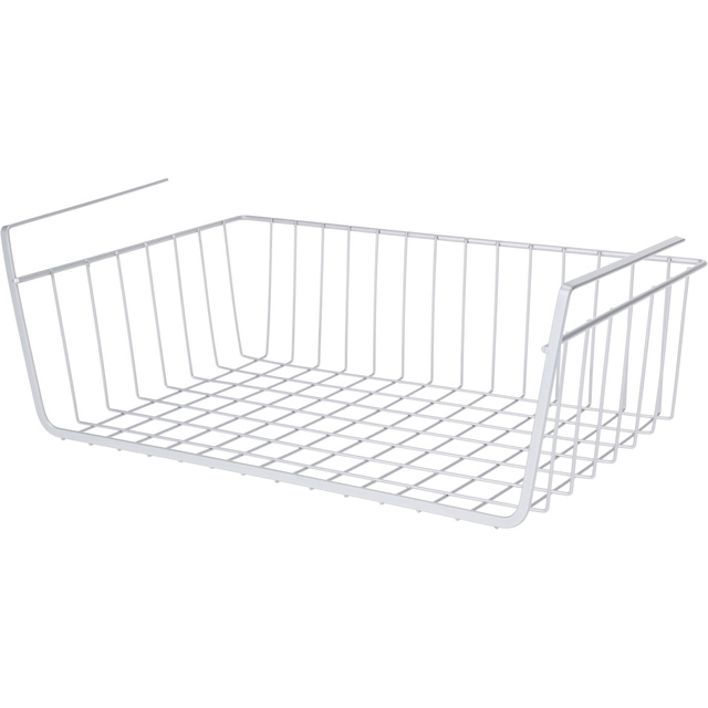 Coș suspendat pentru fructe, metalic, gri deschis, 40 x 25,5 x 14,3 cm