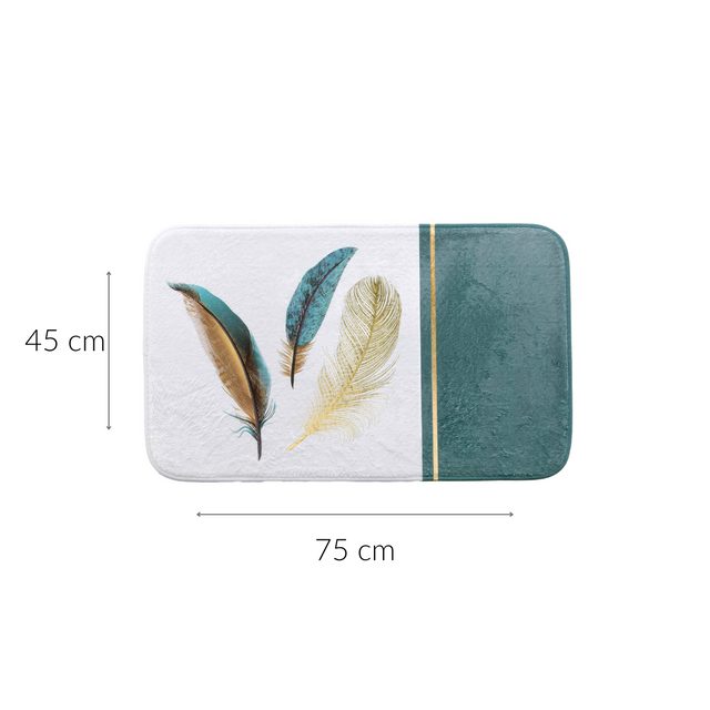 Covor de baie cu model auriu, PLUMISS, 45 x 75 cm