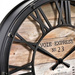 Ceas de perete Vintage, MDF, Diametru 39 cm, Negru/Maro