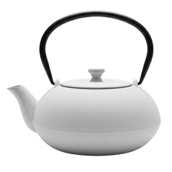 Ceainic din fontă cu infuzor NOMI, 800 ml, alb