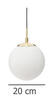 Lampă rotundă DRIS, bilă albă, Ø 20 cm