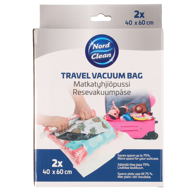 Sac aspirator pentru haine, 2 bucati, 40 x 60 cm