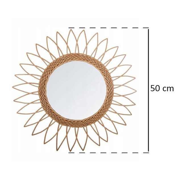 Oglindă într-un cadru rotund, de perete, în formă de soare, Atmosphera