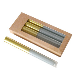 Set 4 lumanari,
albastru cu baza aurie