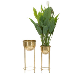 Suporturi de flori aurii cu ghivece detașabile