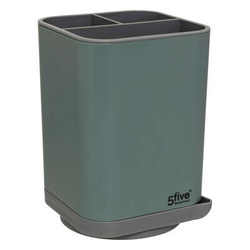 Suport pentru ustensile + scurgător Neo verde