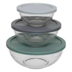 Set de cutii rotunde sticlă + PE Neo x3