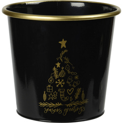 Galetusa de Crăciun din metal, neagra