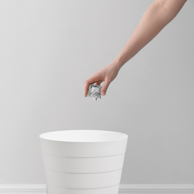 Cos de gunoi pentru birou, Alb, 14 L, Zeller