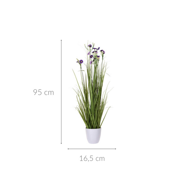Floare artificială în ghiveci Flori de câmp, 95 cm