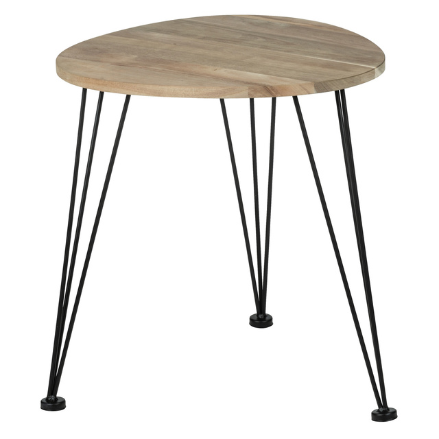 Masuta de cafea rotunda, blat Ø 44 cm, din lemn de salcam, WENKO