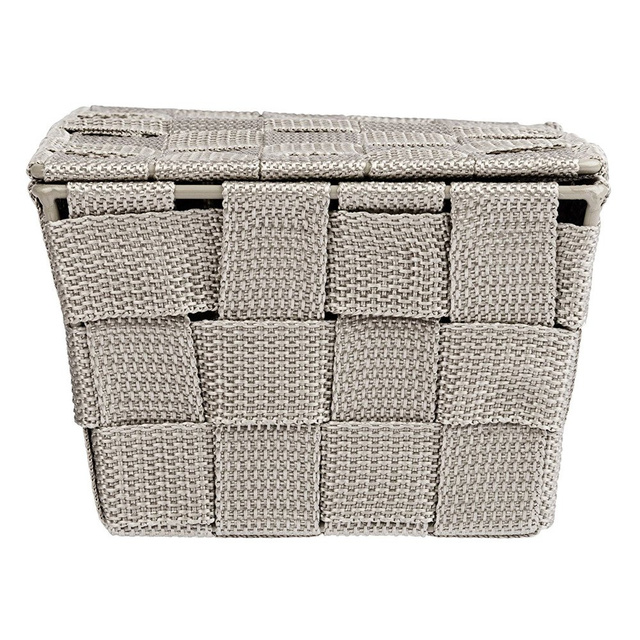 Organizer cu capac ADRIA, recipient pentru baie, WENKO, gri închis