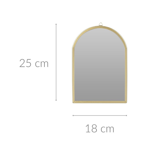 Oglinda suspendabila cu rama aurie, 18 x 25 cm