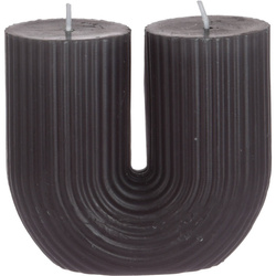 Lumanare dubla antracit, 9 cm