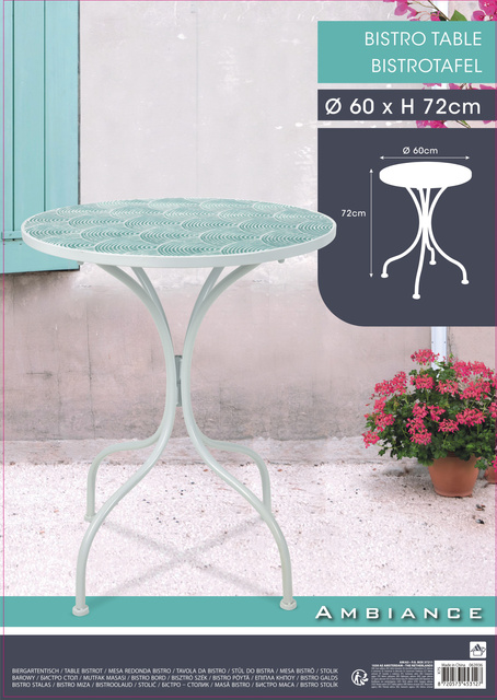 Masa de balcon, decoratiuni, 60 x 72 cm