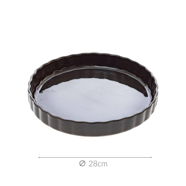 Tava de copt, ceramica, Ø 28 cm, gri