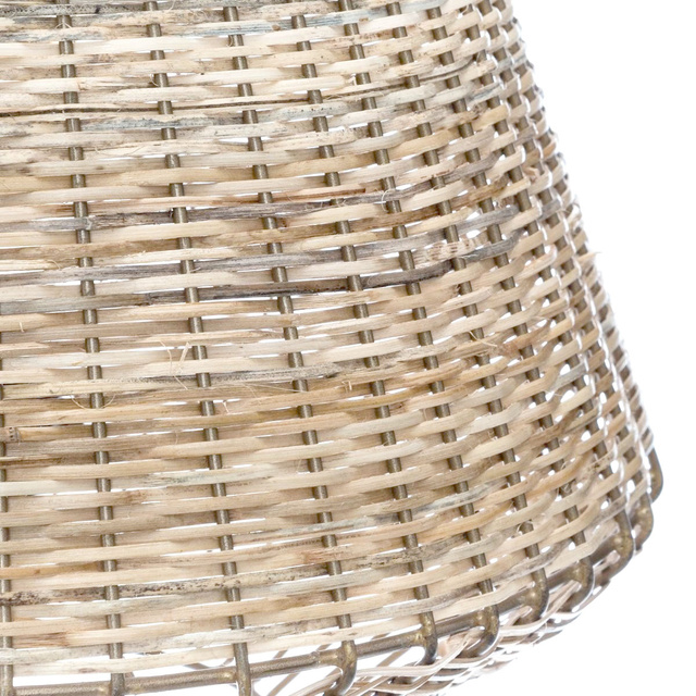 Lampă din răchită și metal CHHERAW, 33,5 cm, bej