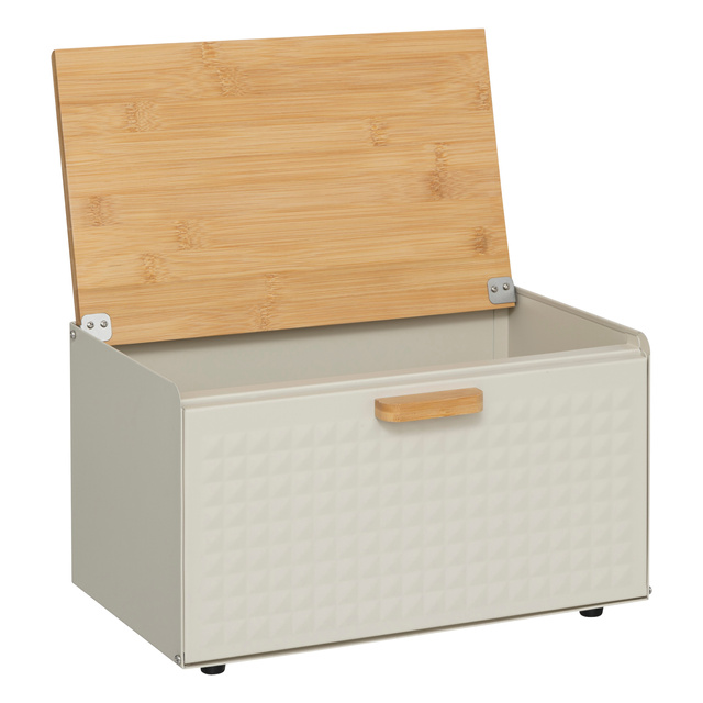 Cutie de pâine metalică SENSIA cu capac din bambus