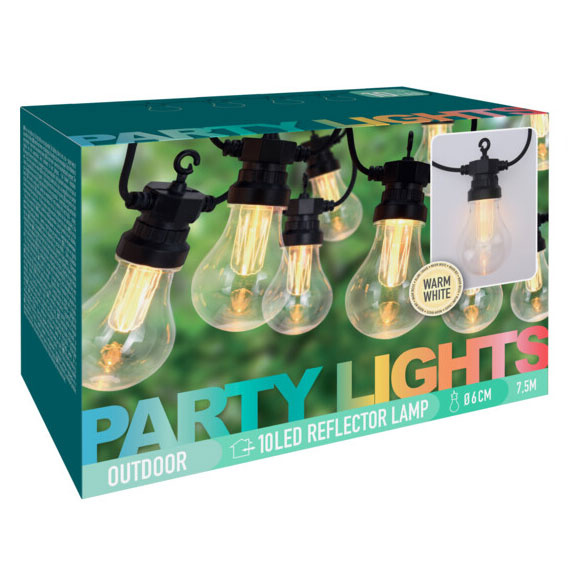 Ghirlandă de exterior, 10 LED-uri, 3 m