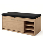 Dulap pentru pantofi cu loc de șezut și rafturi retractabile GRADIA, 100 x 34 x 50 cm